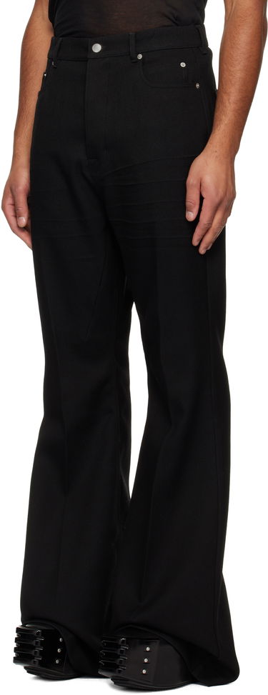 Housut Rick Owens Concordians Bolan Flared Trousers Musta | RR02E1335 WD, 3