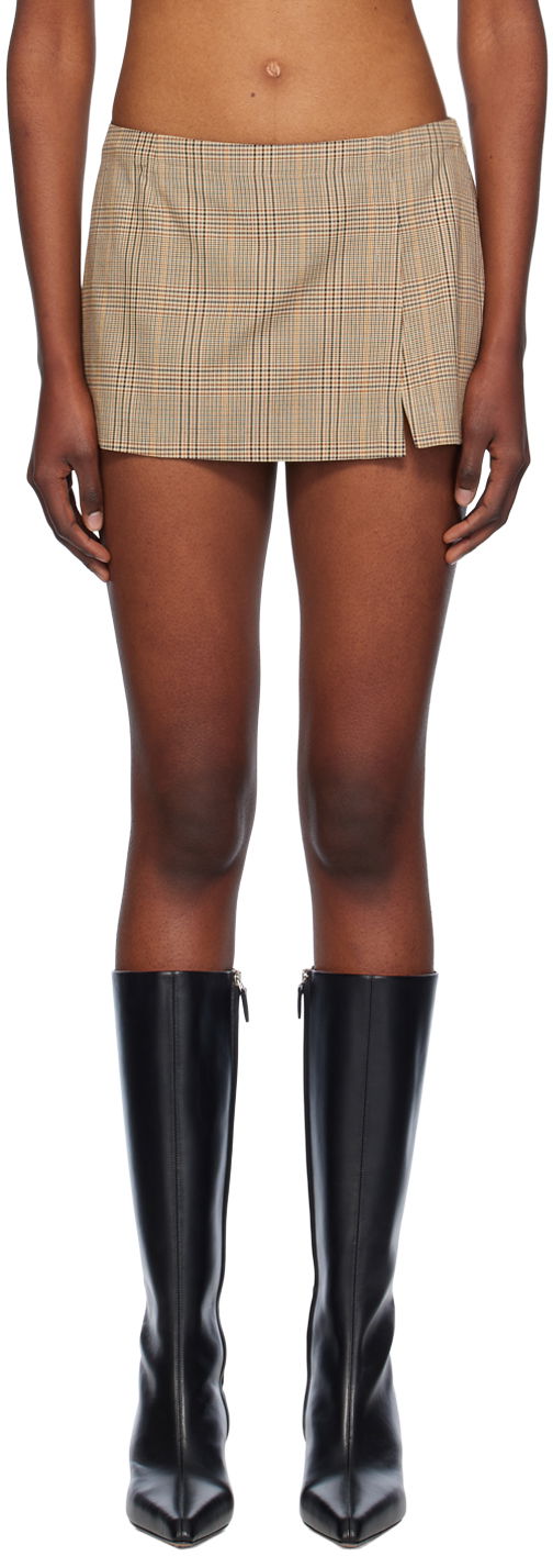 Hame Miaou Miaou Micro Check Miniskirt Ruskea | 4012BCWBRC, 0