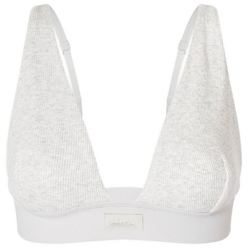 Rintaliivit SKIMS Rib Plunge Bralette Harmaa | BR-PLG-0037-LHG