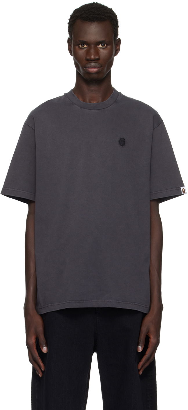 T-paita BAPE Ape Head One Point Garment Dyed T-Shirt Musta | 0ZXTEM109305M