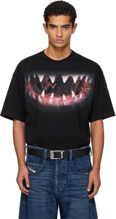 T-paita Diesel Shark Jaw Print T-Shirt Musta | A19617-0PLAT-9XX, 0