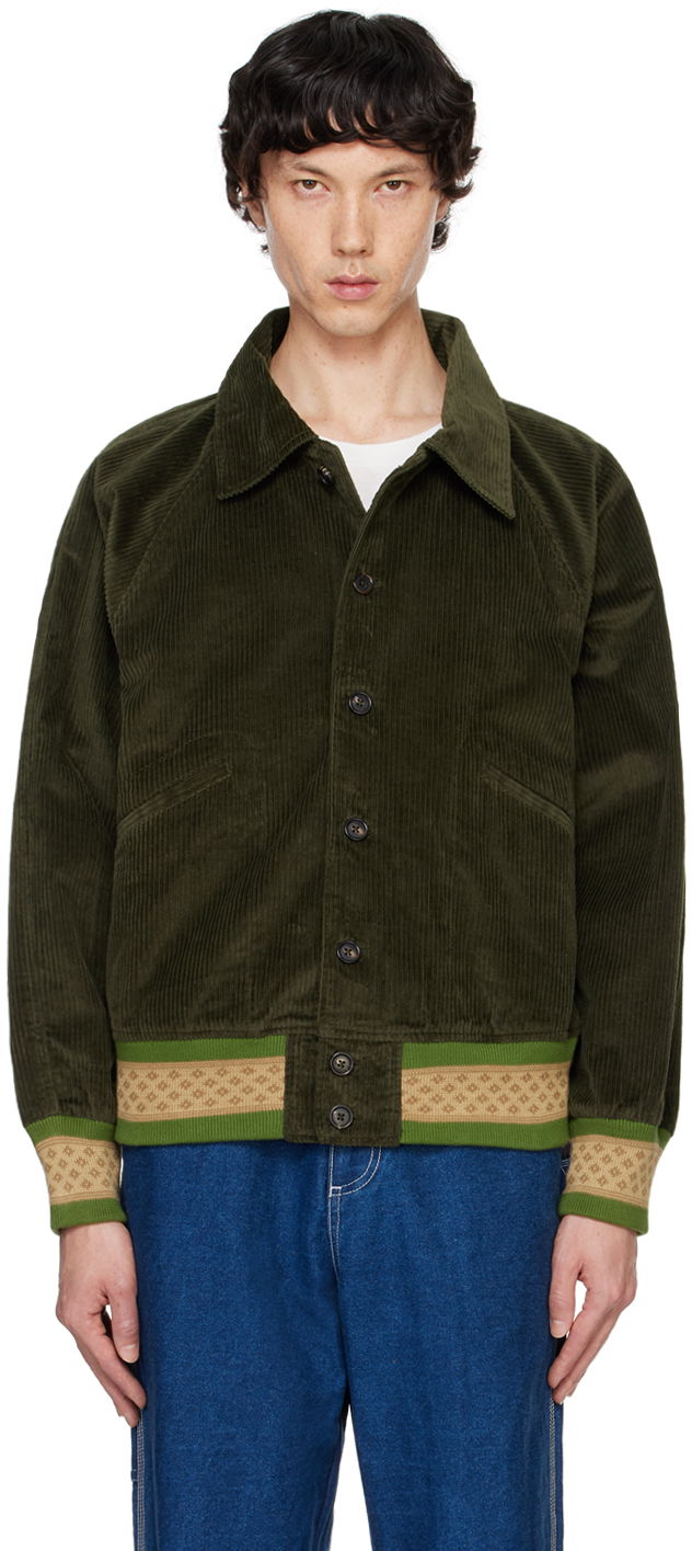Bomber-takki Bode Rib Banbury Bomber Jacket Vihreä | MRF24JA012