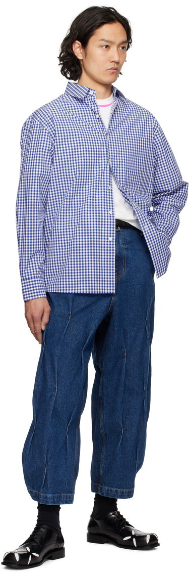 Paita ADER ERROR ADER error Sig; TRS Tag 03 Gingham Shirt Sininen | BO42FYSH0102BL, 3