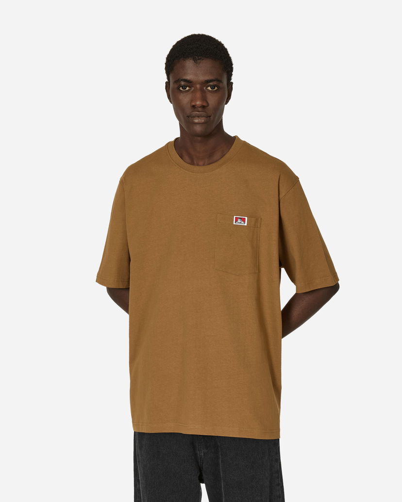 T-paita Ben Davis Classic Label Pocket Heavy Duty T-Shirt Ruskea | BEN917 001