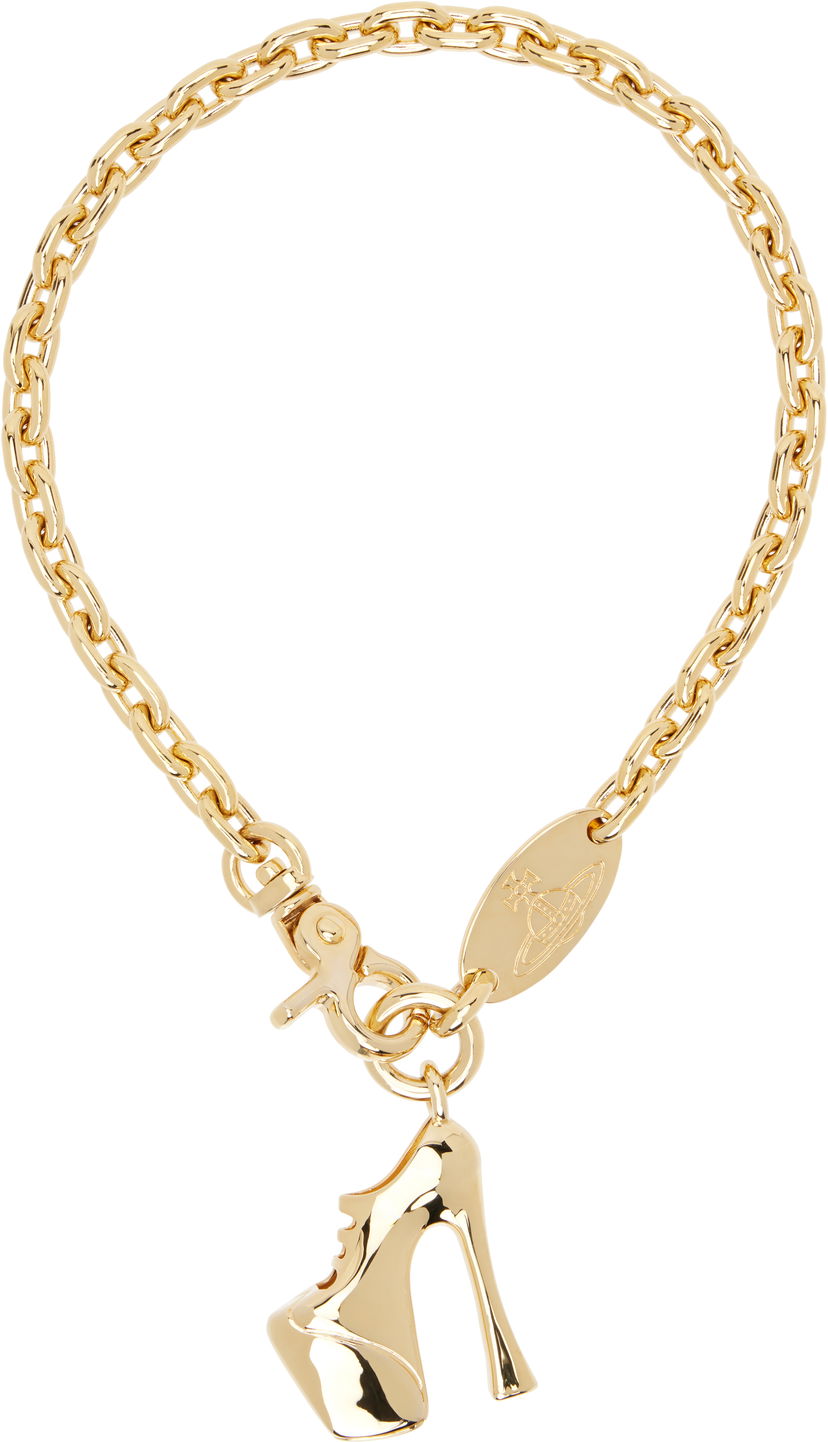 Kaulakoru Vivienne Westwood Vivienne Westwood Gold-Tone Alienor Shoe Charm Necklace Metallinen | 6301013O-02R001-