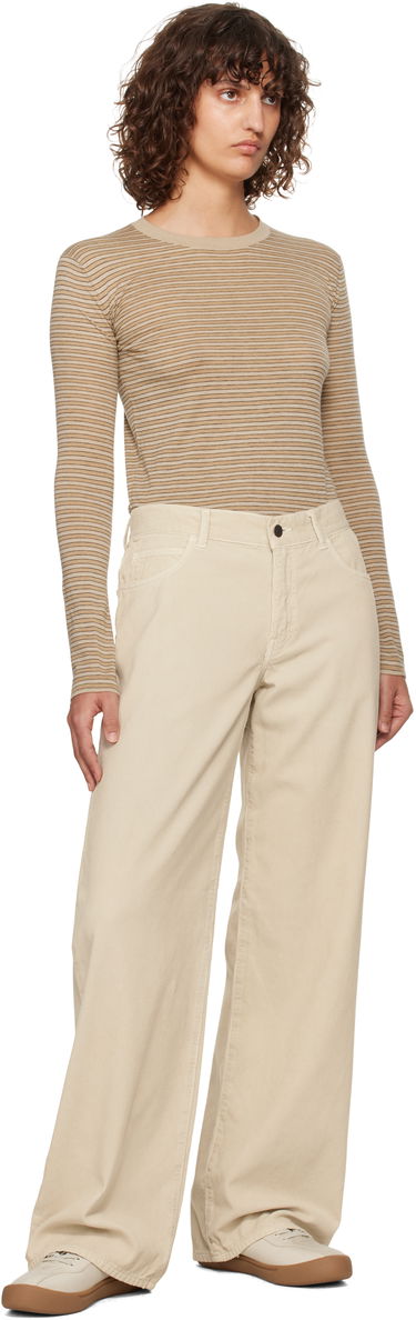Housut The Row The Row Eglitta Wide-Leg Corduroy Trousers Beige | 6525-W3724, 3