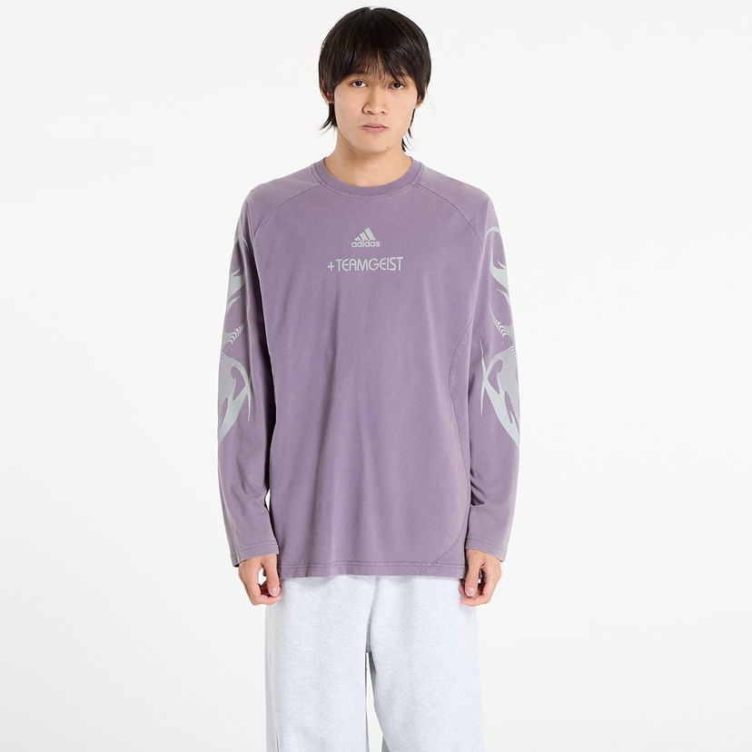 T-paita adidas Originals Adilenium Season 4 Teamgeist Graphic Long Sleeve T-Shirt Violetti | KF8542