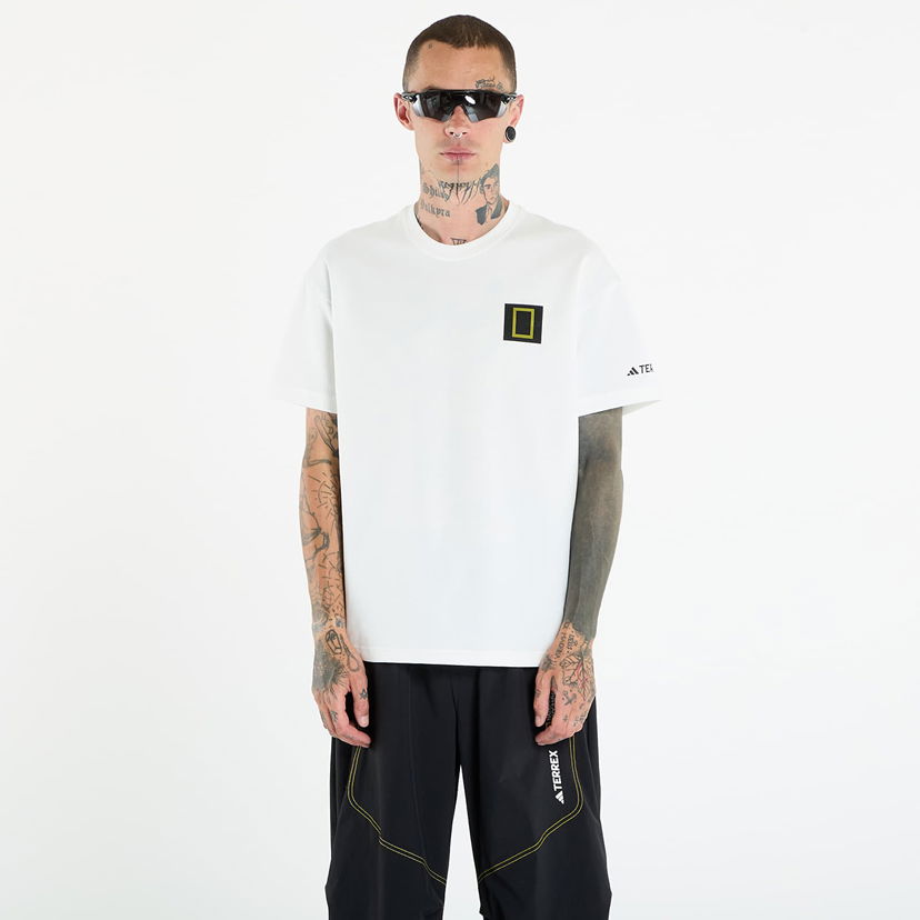 T-paita adidas Originals National Geographic Graphic Short Sleeve T-Shirt Valkoinen | KC5417