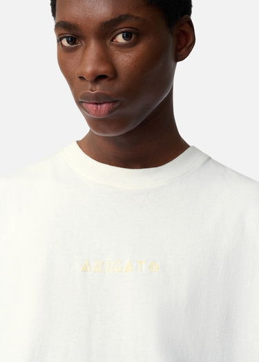 T-paita AXEL ARIGATO Men's Relaxed Fit T-Shirt with Drawstring Hem Valkoinen | A3443001, 5