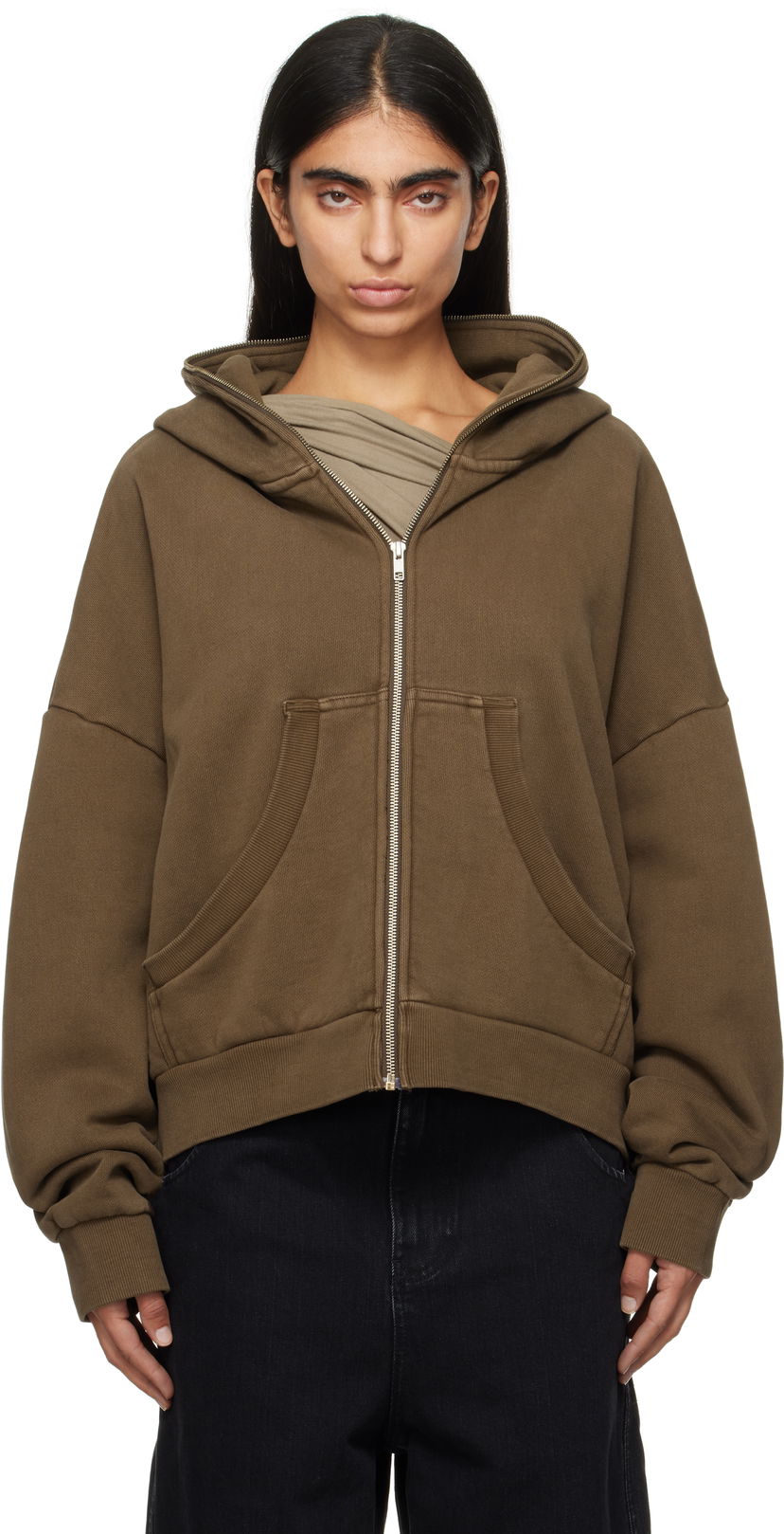 Huppari Entire Studios Entire Studios Eternal Zip Hoodie Ruskea | ES2202BT