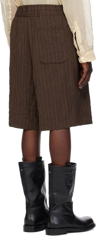 Shortsit Dries Van Noten Dries Van Noten Pleated Bermuda Shorts Ruskea | 251-020953-1504, 2