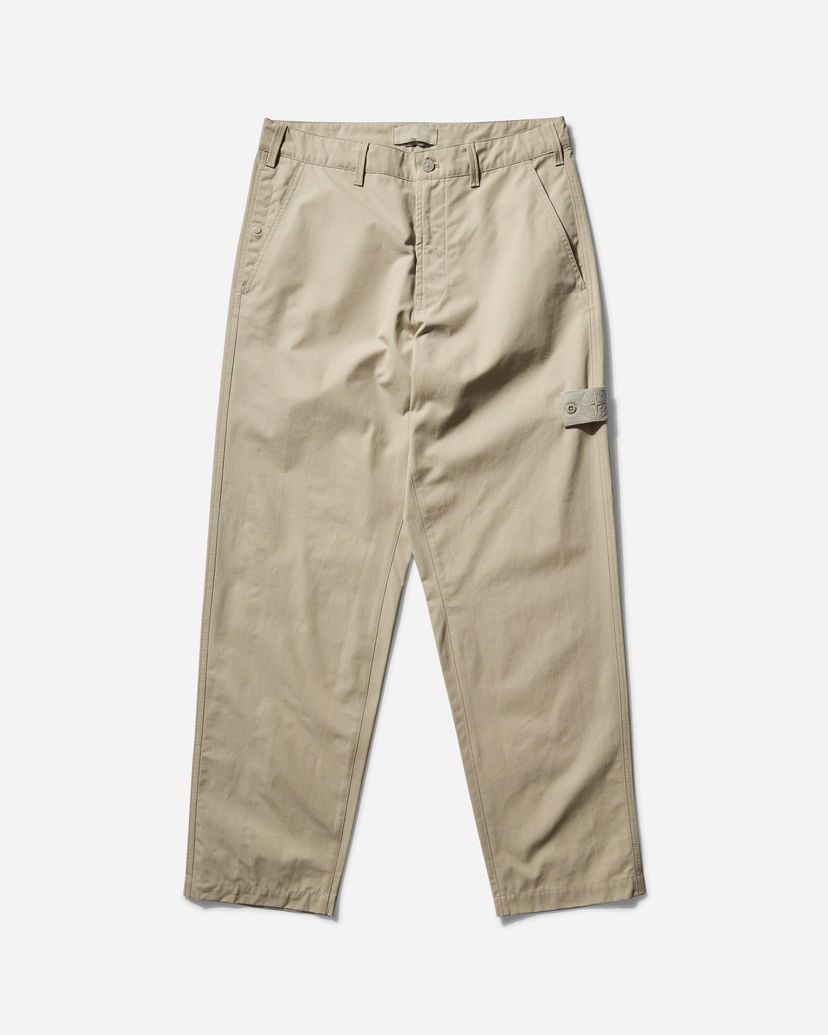 Cargo housut Stone Island Ghost Piece Weatherproof Cotton Canvas Chino Trousers Beige | K1S15-3100013-S00F1 V0090