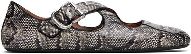 Tennarit ja kengät Alaïa ALAÏA Criss Cross Snake Ballerina Flats Musta | AA3A046I054, 0