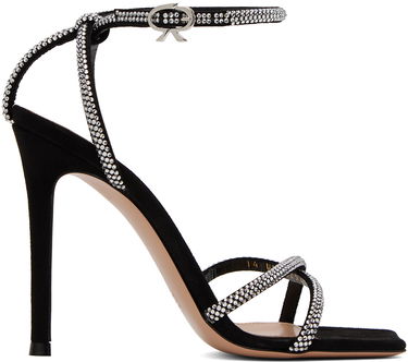 Tennarit ja kengät Gianvito Rossi Crystal-Embellished Suede Sandals Musta | G32326.15RIC.CAM, 0