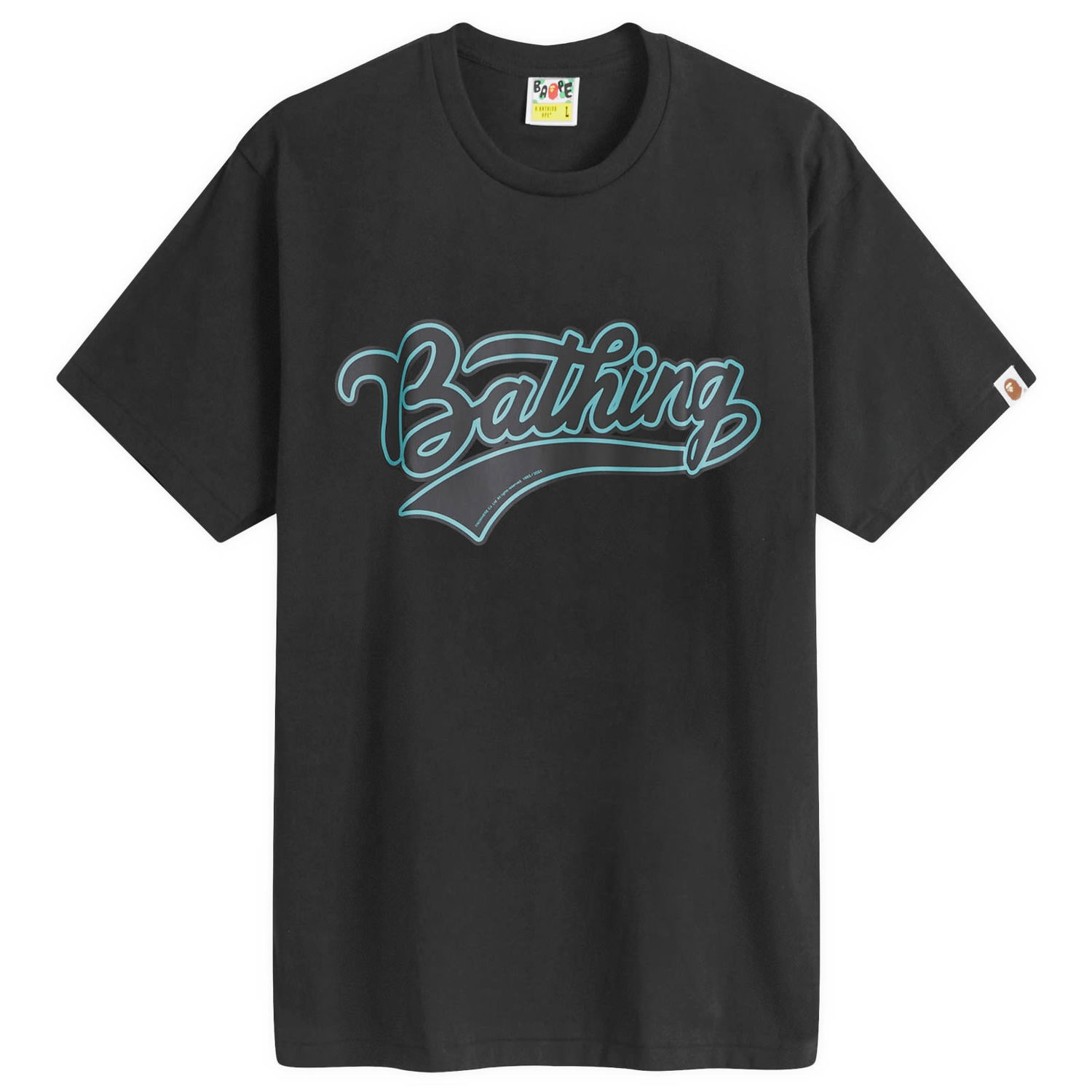 T-paita BAPE A Bathing Ape Varsity Baseball Logo T-Shirt Musta | 001TEK301046M-BLK, 0