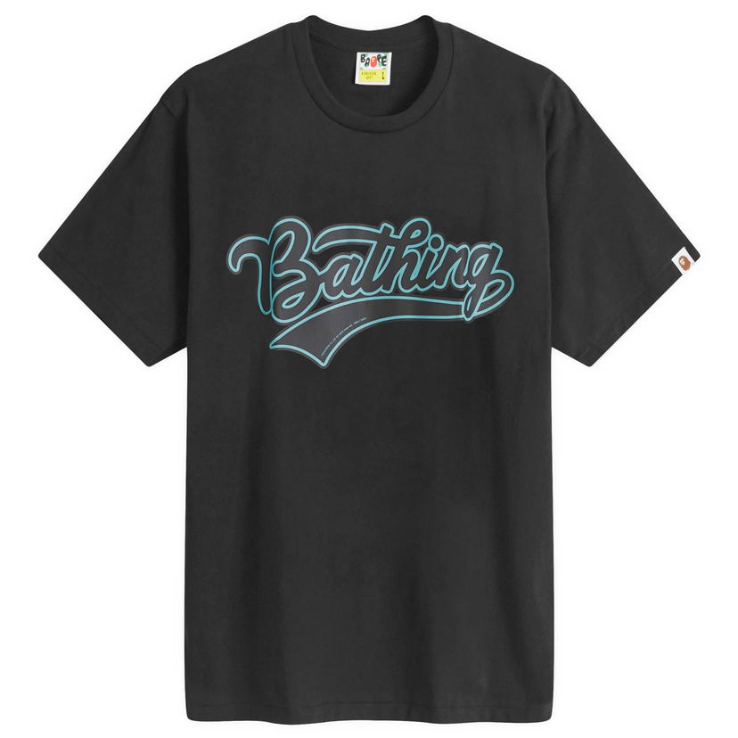 T-paita BAPE A Bathing Ape Varsity Baseball Logo T-Shirt Musta | 001TEK301046M-BLK