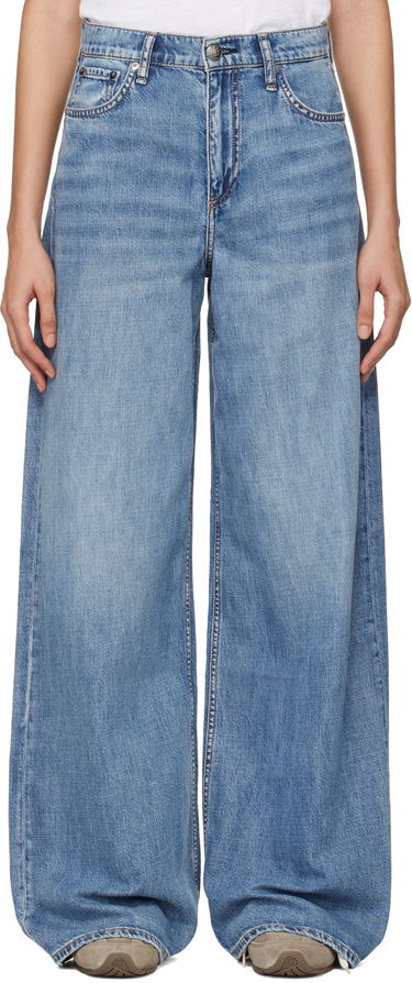 Jeans rag & bone Rag & Bone 'The Sofie' High-Rise Ultra Wide Leg Jeans Sininen | WDD24F29521FBE, 0