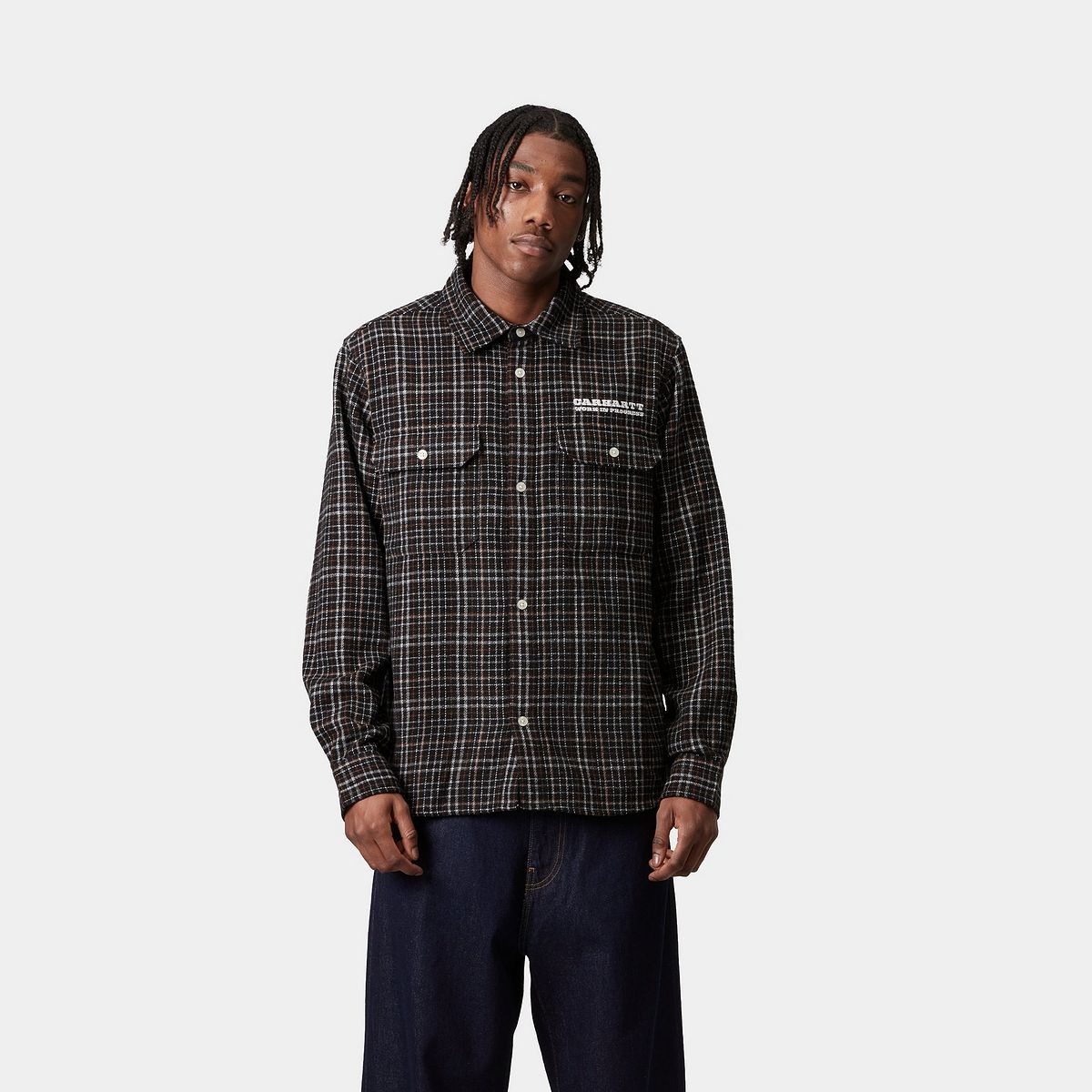Paita Carhartt WIP Carhartt WIP Runaway Millett Long Sleeve Shirt Ruskea | I034383_4, 0