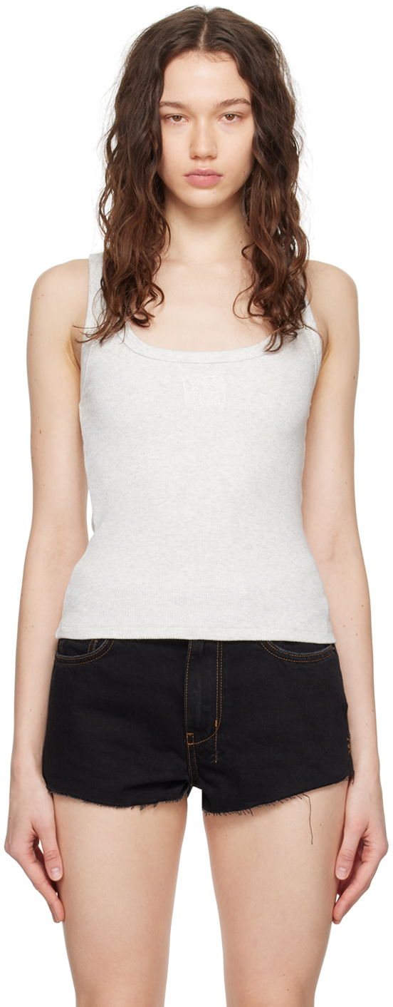 Tankkitoppi Ksubi Stacked Origin Tank Top Valkoinen | WPS24TA002, 0