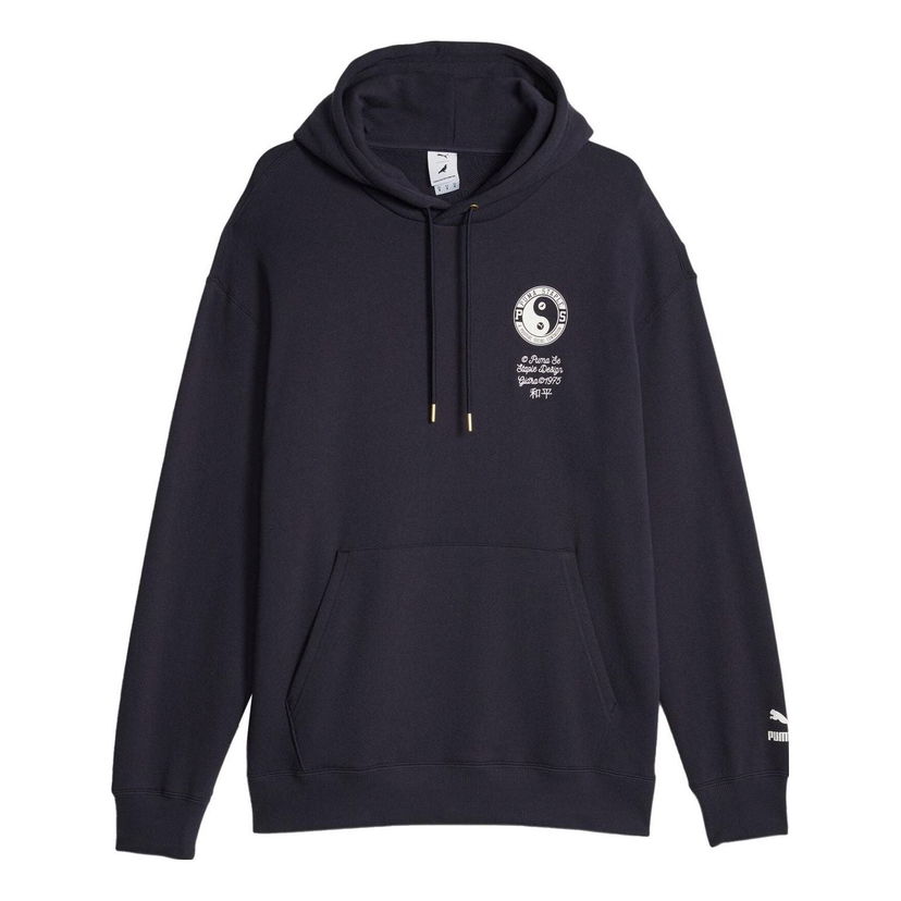 Huppari Puma Men's Staple Graphic Hoodie Tummansininen | 622202-16