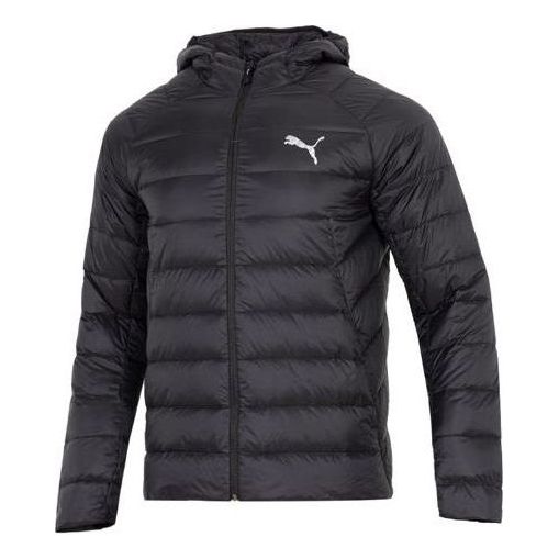 Puffer takki Puma Men's Hooded Winter Jacket Musta | 672911-01