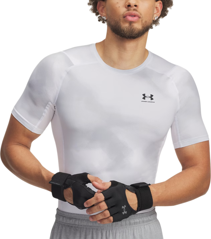 T-paita Under Armour HG Armour Printed Short Sleeve T-Shirt Valkoinen | 1383321-101