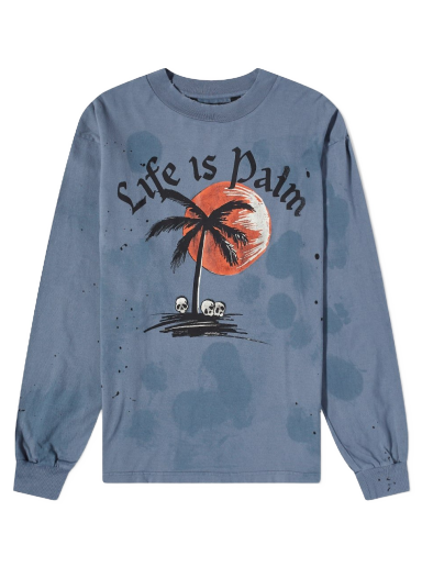 Villapaita Palm Angels Sumset Palm Garmet Dyed Tee Harmaa | PMAB002F22JER0034910
