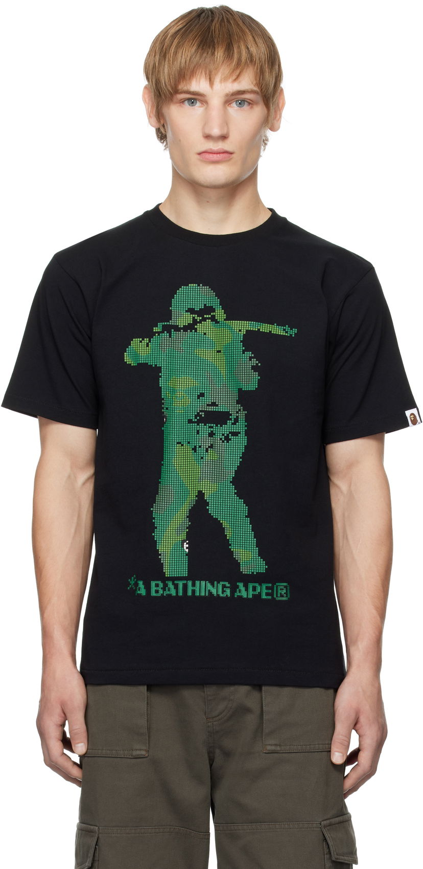 T-paita BAPE Bitmap Soldier Graphic T-Shirt Musta | 001TEK801042M