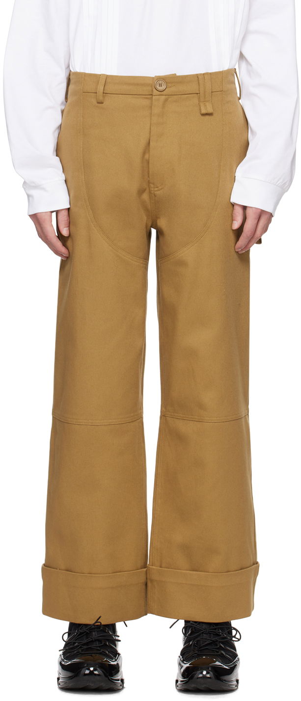 Housut Simone Rocha Simone Rocha Four-Pocket Wide-Leg Trousers Ruskea | 4101 1074