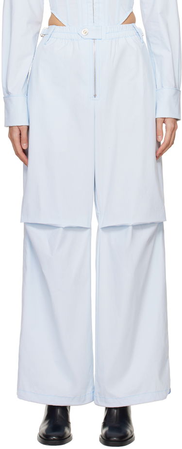 Housut Dion Lee Flight Zippered Wide-Leg Trousers Sininen | C2187PS24, 0