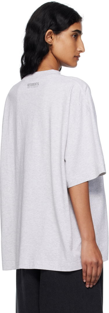 T-paita VETEMENTS Vetements Logo Regular Fit T-Shirt Harmaa | UH76TR100G, 2