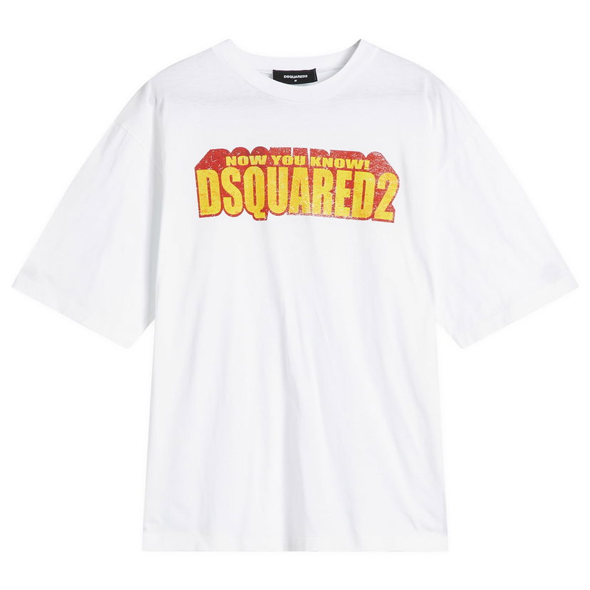 T-paita DSQUARED2 Dsquared2 Loose Fit 3D Logo T-Shirt Valkoinen | S71GD1553-S23009-100
