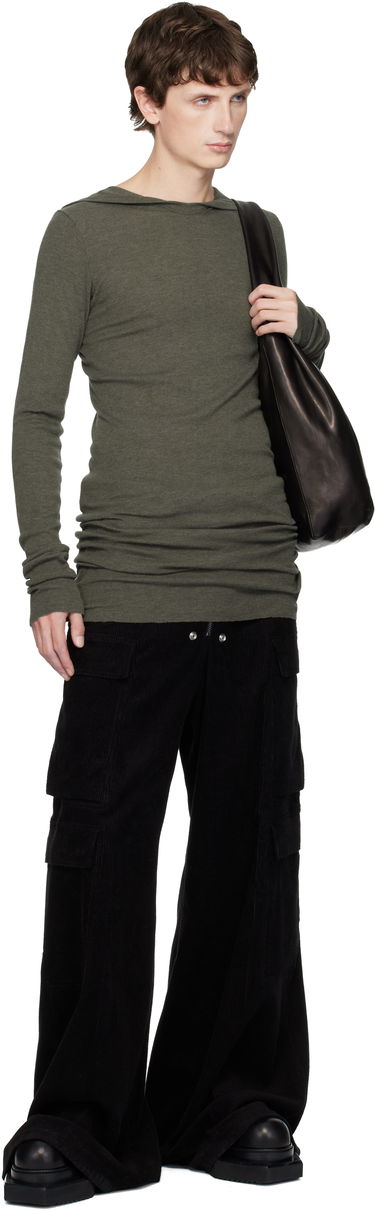 Huppari Rick Owens Concordians Rib LS Hoodie Vihreä | RU02E1260 RJR, 3
