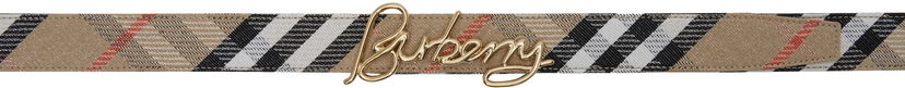 Vyöt Burberry Burberry Check Signature Reversible Belt Beige | 8109683
