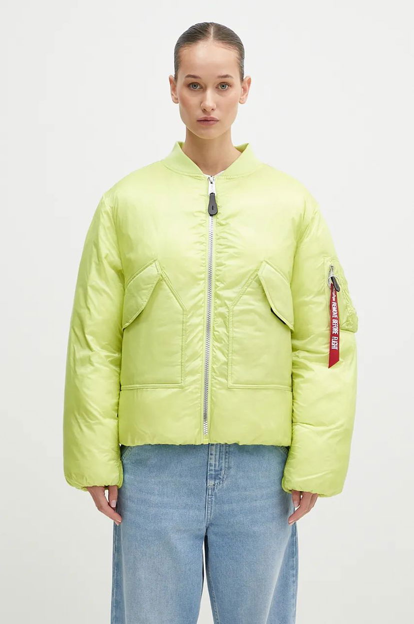 Bomber-takki Alpha Industries Oversized Bomber Jacket Vihreä | 148004