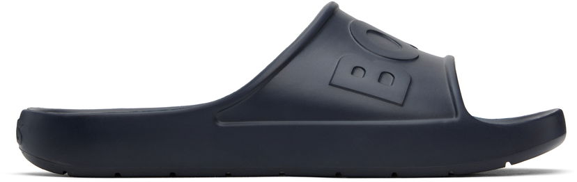Tennarit ja kengät BOSS Embossed Logo Pool Slides Tummansininen | 50498207