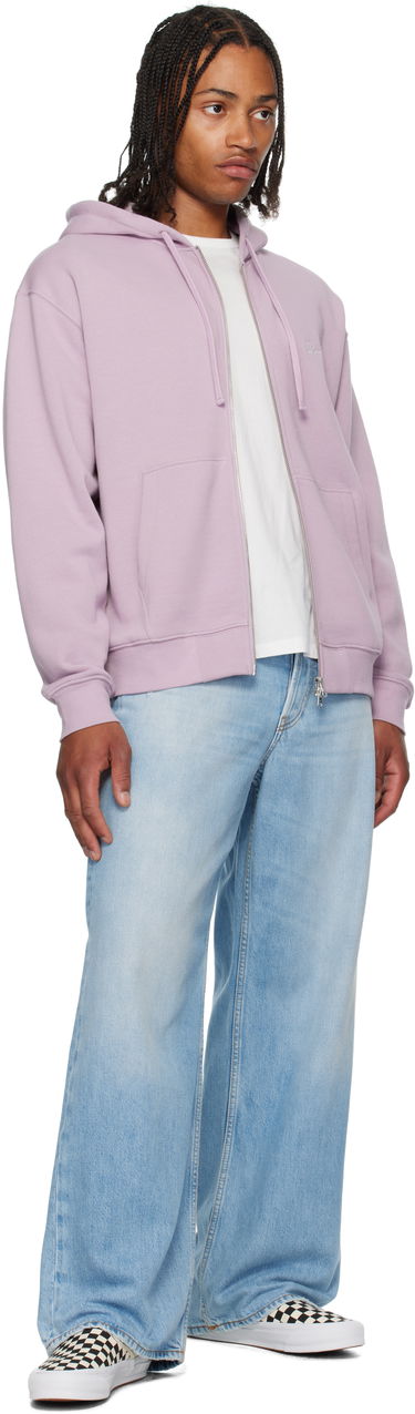 Huppari Dime Cursive Small Logo Zip Hoodie Violetti | DIMESU2549MAU, 3