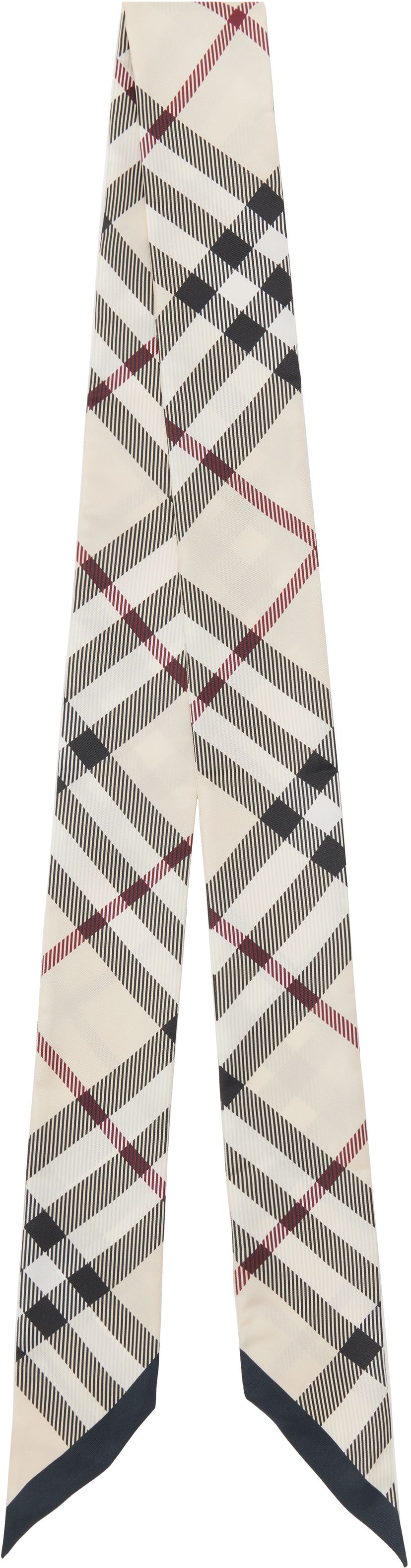 Huivi Burberry Burberry Skinny Check Silk Scarf Beige | 8095831