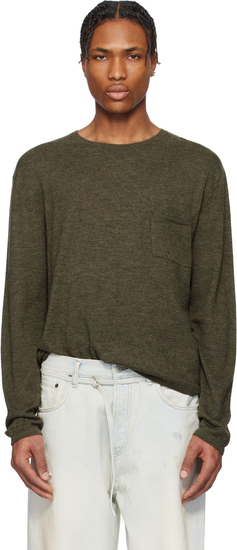 Villapaita Acne Studios Acne Studios Cashmere Crew Neck Sweater Vihreä | B60354-