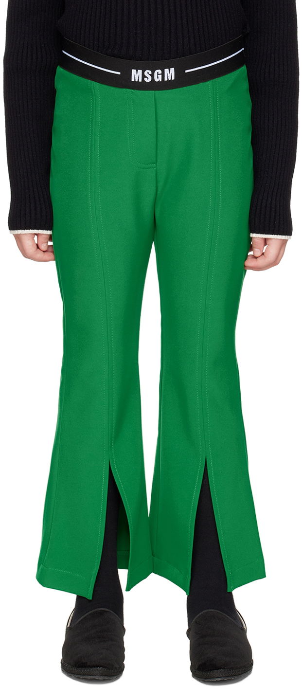 Housut MSGM MSGM Kids Flared Trousers Vihreä | MS029176
