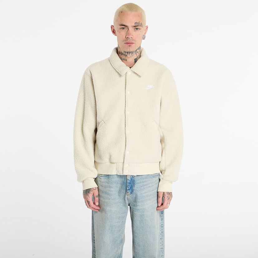 Takki Nike Sportswear Club High-Pile Fleece Coaches Jacket Beige | HV1429-297