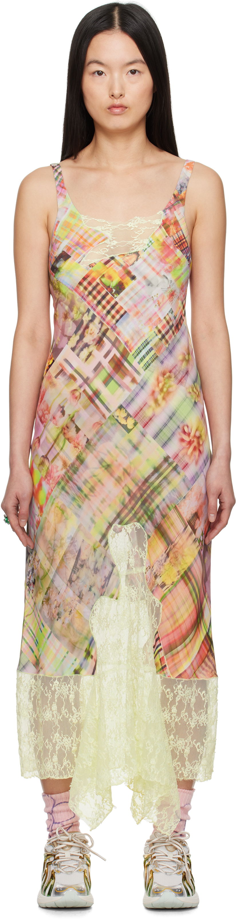 Mekko Collina Strada Collina Strada Anemone Print Midi Dress Monivärinen | XX4019