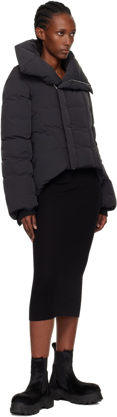 Puffer takki Rick Owens Rick Owens Concordians Naska Duvet Asymmetric Collar Down Jacket Musta | RP02E4746 MTD1, 3