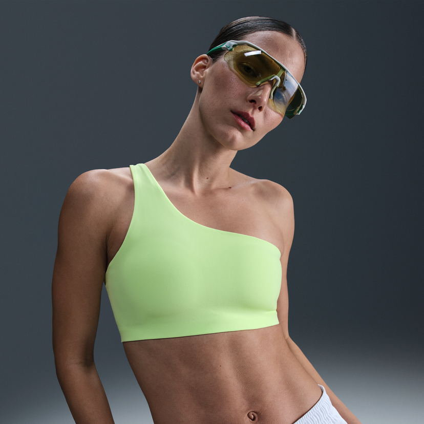 Rintaliivit Nike Zenvy Asymmetrical Light-Support Padded Sports Bra Vihreä | HQ9182-701