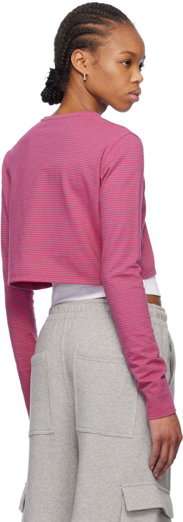 Crop top We11done We11done Striped Cropped T-Shirt Vaaleanpunainen | WD-TT0-25-716-W-PK, 2