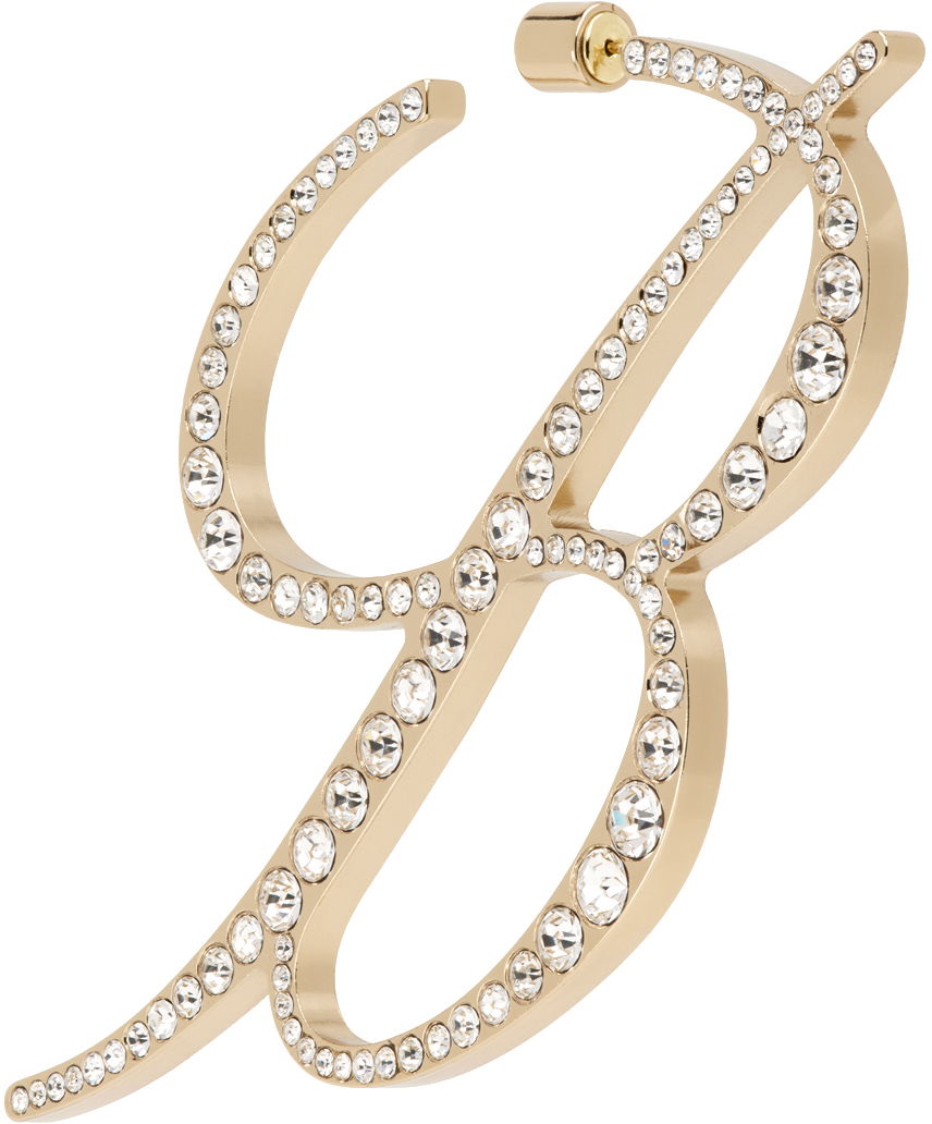 Korvakorut Blumarine Crystal-Embellished "B" Monogram Single Earring Metallinen | P444W062A, 1
