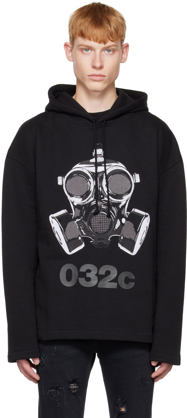 Huppari 032C Mask Hoodie Musta | FW22-C-2040, 0