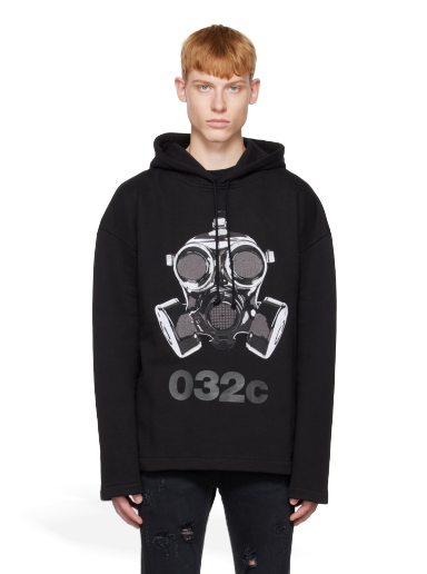 Huppari 032C Mask Hoodie Musta | FW22-C-2040