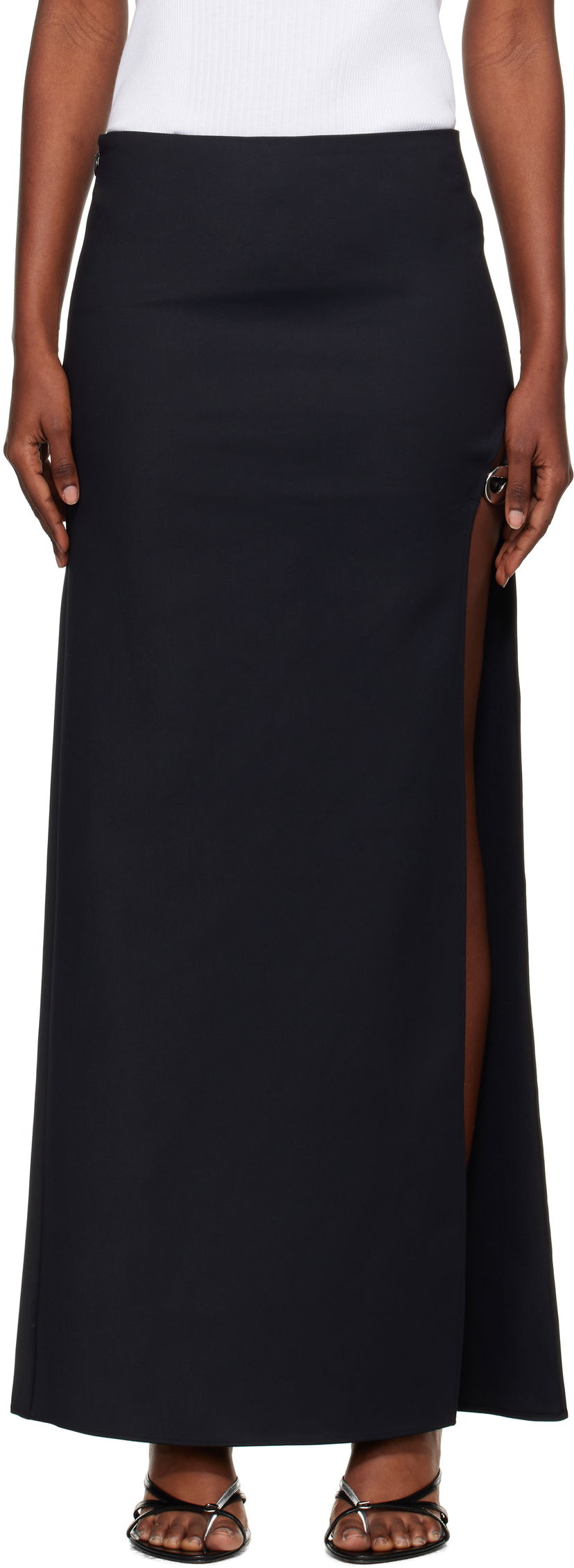 Hame Coperni Coperni Garter Belt Maxi Skirt Musta | COPJ100F2043
