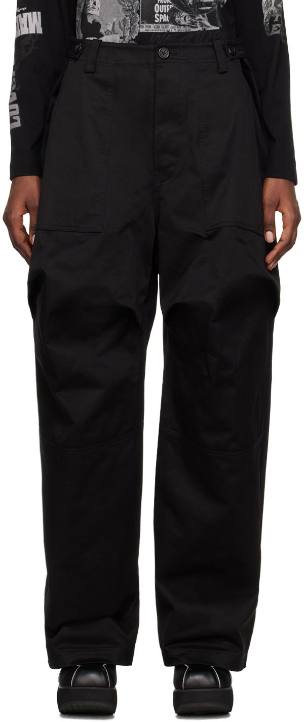 Cargo housut We11done We11done Paneled Trousers Musta | WD-PT1-23-238-W-BK
